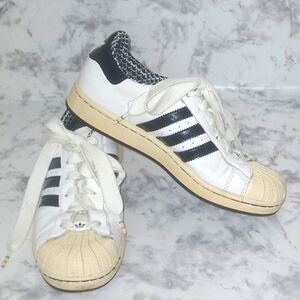 Adidas Superstar Shell toe white black stripes leather